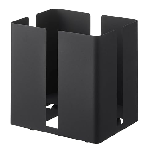 山崎実業(Yamazaki) キャスター付き ニューズラック ブラック 約W33×D26×H33.5cm タワー tower 新聞ストッカー 新聞紙 収納したまま縛れる 4764 - Yamazaki(山崎実業) - 商品画像