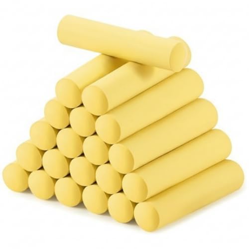 Affrolling 72 Pack Railroad Crayon Chalk Roof Mark Chalk Bulk Industrial Wax Marker Temporary Marks for Railroad Roof Gutters Siding Windows (Yellow)