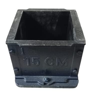 Concrete Cast Iron Cube Mould Non ISI Perfect Casting Oiled Surface for Long Life Heavily Packed for Complete Safety in Transportation (150x150x150mm, Regular 6.7 Kg)-image-8
