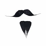 Le design détaillé comprend une moustache élégante et une barbe arrière distinctive pour un look accrocheur