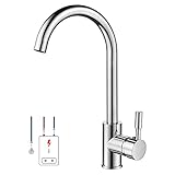 armatur küchenspüle ❤ Küchenarmatur Niederdruck - Die kisimixer mischbatterie küche ist eine niederdruckarmatur mit 3 Anschlussschläuche, passen zu offene oder drucklose Warmwasserbereiter. Die spültischarmatur küche robust und langlebig, mit langer Lebensdauer. Der Auslauf hat einen ABS-Sprudler, der das Wasser sehr weich und angenehm macht und bis zu 30% Wasser sparen kann.