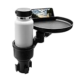 Macally Car Cup Holder Tray and Cup Holder Expander with Phone Slot- Enjoy Your Meal - 9' Food Tray Table and Drink Holder for Yeti, Hydroflask, etc.