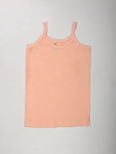 Image of KiddoPanti Girls 100% Cotton Rib Solid Camisole Tank Top Pack of 3