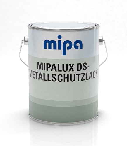 Mipalux DS Metallschutzlack seidenglänzend – Korrosionsschutz für innen & außen – für Eisen, Stahl, Zink, Alu & Hart-PVC – DB 701, 2,5 Liter