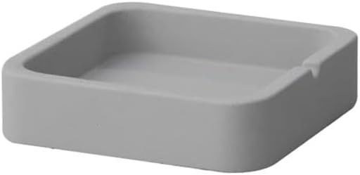 Ashtrays for Cigarettes Square Ashtray Cement Ashtray Indoor Outdoor Ashtray, for Room Living Room Room Dining Offices Outdoor Garden Bar Cafe Hotel etc Home Ashtrays(Black)