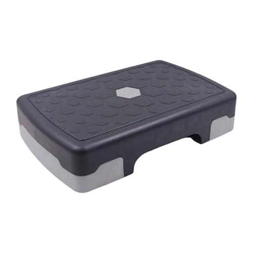Equipo de fitness aeróbico en gris y negro para entrenamiento de cardio en casa