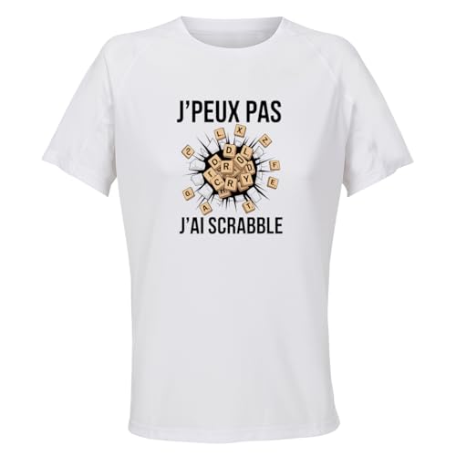 Maillot de sport femme respirant Planetee J'peux pas Scrabble pour fitness