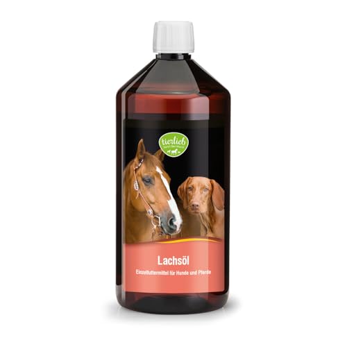 Premium Lachsöl für Hunde & Pferde| Omega 3-6-9 | Atlantischer Lachs aus Norwegen | 1 Liter | Sanct Bernhard tierlieb