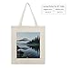 BTCOWZRV Foggy Lake by Mount Rainier Tote Bag Reusable Grocery Shopping Bag Fashionable Canvas Tote Bags Lightweight Large Capacity Makeup Bags for Advertising Traveling Craft Gifts
