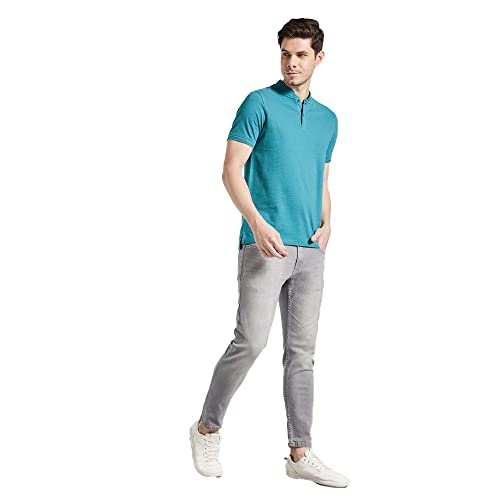 Image of Life by Shoppers Stop Mid Wash Cotton Blend Karrot Fit Men's Jeans