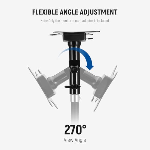 Image of NEEWER Monitor Mount Adapter with Quick Release VESA Mount, 270 Adjustable Metal 5 /8 inch C Stand Light Stand Adapter for Impact Screen Outdoor TV up to 17-32 inch, Max Load 17.5lb /8kg, MA010