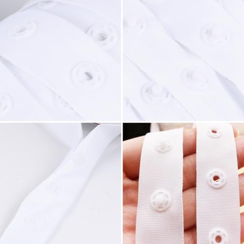 Boucle à pression invisible en polyester 1,8 cm UKCOCO 2 rouleaux pour couture - 3