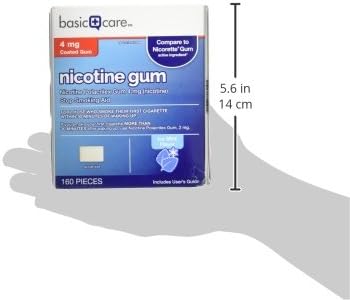 Miniatura 10 de Tienda Basic Care - Goma de mascar con recubrimiento, de nicotina polacrilex (4 mg de nicotina), ayuda para dejar de fumar, 160 unidades, sabor