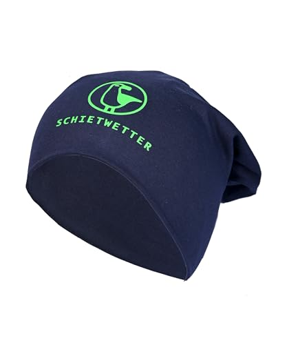 SCHIETWETTER Unisex Erw. Leichte Beanie Mütze Möwe, Übergangsmütze, dünne Kopfbedeckung, Logo-Print, stretch, warm, einfarbig