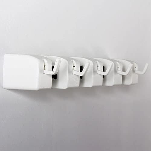 Soporte para Escobas Y Fregonas, Gancho para Guardar Herramientas De Limpieza, Soporte De Pared para Fregonas Y Herramientas, Estante Antideslizante para Guardar Herramie,White-35.5x7.5cm