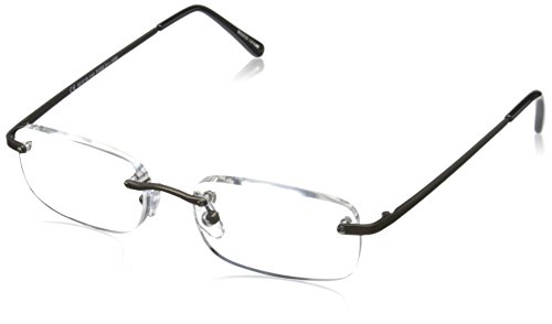 Foster Grant Men's T20 Reading Glasses Rectangular, Gunmetal/Transparent, 59 mm + 1.75 Foster Grant Men's T20 Reading Glasses Rectangular, Gunmetal/Transparent, 59 mm + 1.75