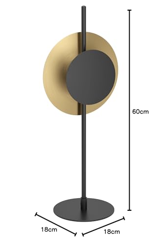 Lampe de table LED Tocina noir et laiton éclairage indirect Eglo