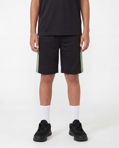 Image of Real Essentials 5 Pack: Boys' Dry Fit Basketball Shorts for Youth Kids Teens - Athletic Running Soccer Sports with Pockets