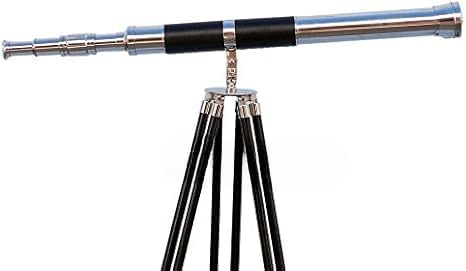 Nauticalmart Admirals Floor Standing Chrome Telescope 60"