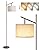 EDISHINE 64.7" Modern Minimalist Floor Lamps for Living Room with 3 Color Temperatures Bulb & Adjustable Linen Shade, Foot Pedal Switch, Tall Standing Lamp for Bedroom Office, Brown