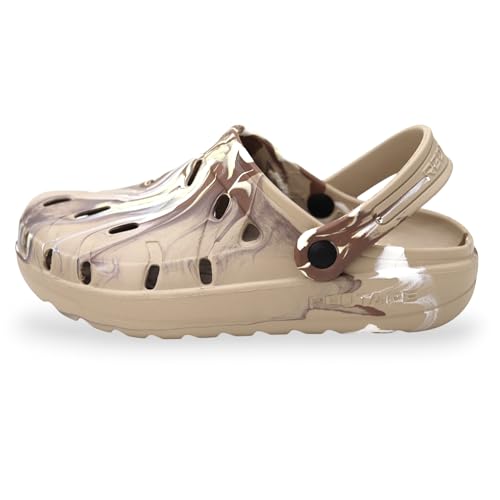 Image of Red Tape Men's Discover Marble Effect Clogs | Comfortable Slip-On Sandals with Adjustable Back Strap
