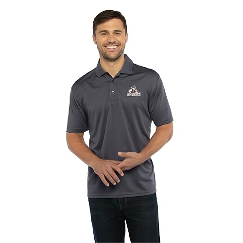 Vantage Apparel Grey Poly Polo, New Mexico State Aggies, 4XL