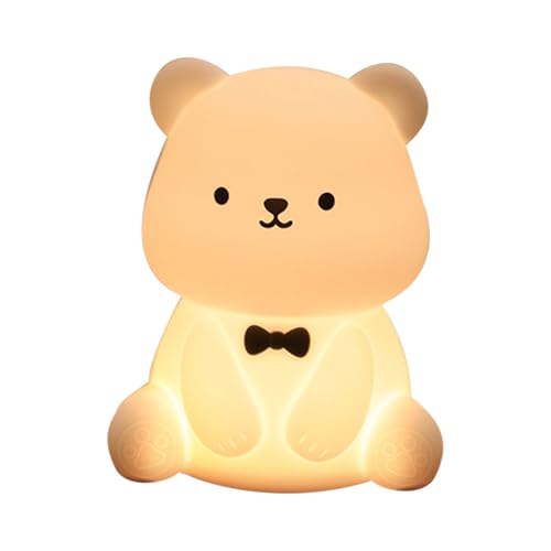 Veilleuse ours en silicone rechargeable et réglable pour la chambre des enfants