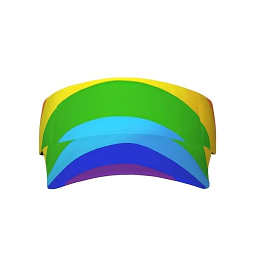 Parasol con estampado de arco iris ajustable para hombre y mujer