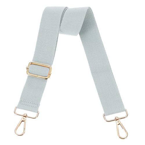 Image of uxcell Wide Shoulder Strap, 3.8cm Adjustable Purse Strap Replacement Crossbody Strap for Shoulder Bag Handbag, Grey, Light Gold Pull Core Buckle