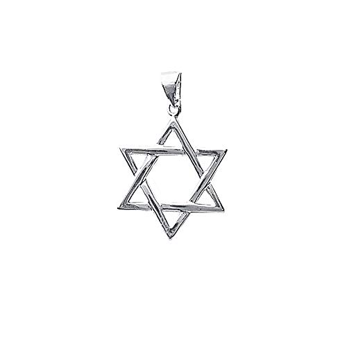 Preisvergleich Produktbild NKlaus 925er Sterlingsilber Silber Anhänger Davidstern Hexagramm rhodiniert Charm Kette 20x20mm 5065