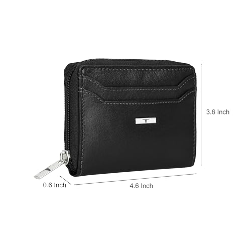 Image of URBAN FOREST Claire Aniline Black Leather Wallet for Women