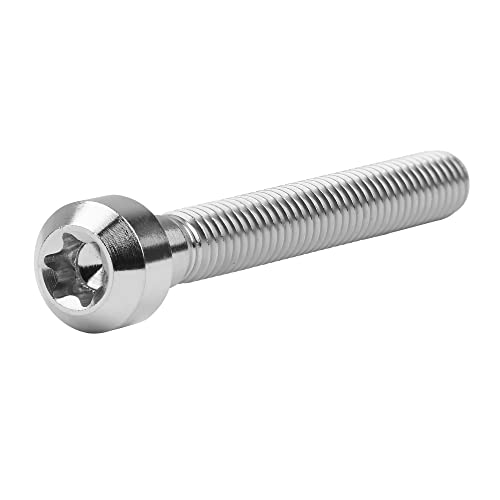 Image of Titanium Torx Square Head M6 x 10 15 20 25 30 35 40 45 50 60 65 70 80mm Screw Pack of 5 (Normal Titanium, M6x45mm)