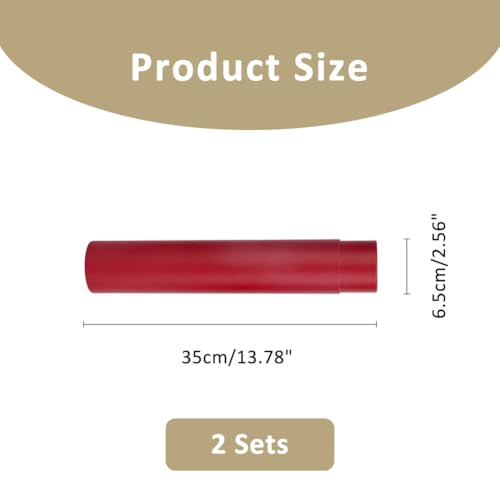 SUPERFINDINGS 2 STK. Papier Poster Rolle 35x6.5cm Zeichenversandröhre Rote Bauplan Aufbewahrungsröhre Kalligrafie Malröhre Zum Aufbewahren von Papierkunst Karten Dokumenten
