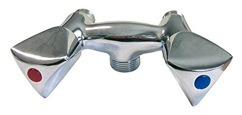 SOMATHERM //1410-80 FOR YOU-Mélangeur finition chromé-Entraxe 80mm-M15/21 M20/27-Tête à clapet 18/150, Gris