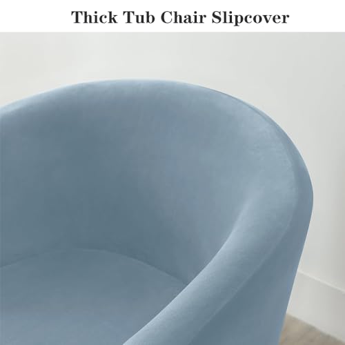 Housse de fauteuil Chesterfield bleu clair extensible | Lot de 2