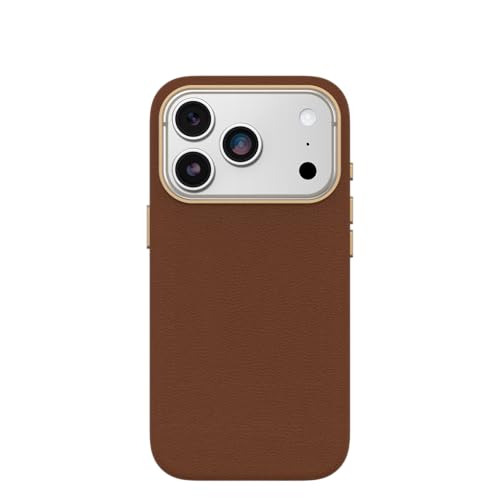 Image of OtterBox iPhone 17 Pro Symmetry Series Cactus Leather Case - Desert Saddle - Brown - Slim, Premium Protective iPhone Case