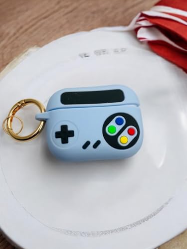 Image of SE HUB Airpods Pro 2 Case Cover Keychain for 2Nd Generation Design with Mag-Safe, Shock Proof 360-degree Protection Case Cover Soft Skin Silicone (Ring Carbaner and Hand Strap Included)- Blue