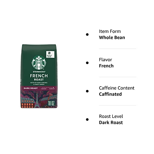 Starbucks Dark Roast Whole Bean Coffee — French Roast — 100% Arabica — 1 Bag (18 Oz) #TOP7