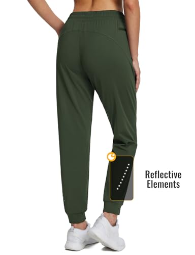 baleaf Women's Fleece Lined Pants Joggers Water-Resistant Zipper Pocket Thermal Sweatpants Winter Running Hiking Jogging2