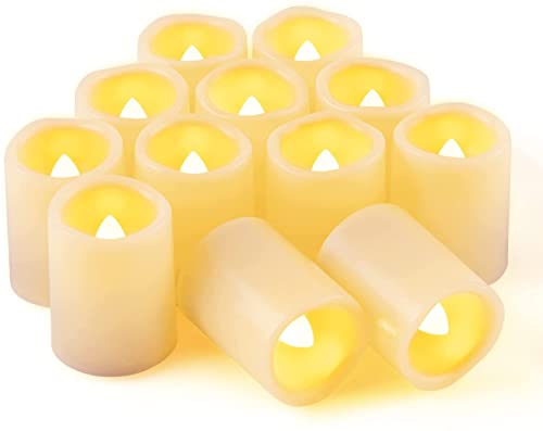 Candele LED ricaricabili, senza fiamma, tremolanti, 12,5 cm, candela