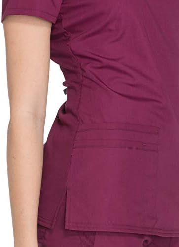 Cherokee Women's V-Neck Scrub Top - Modern Classic Shirt with 3 Pockets, Instrument Loop & Fade Resistant Fabric - WW645