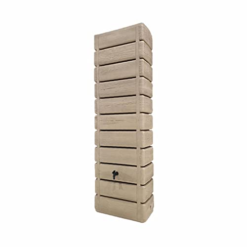 Alice's Garden - Récupérateur d'eau Mural Grandval 300L Imitation Bois Beige avec kit raccord chéneau Inclus