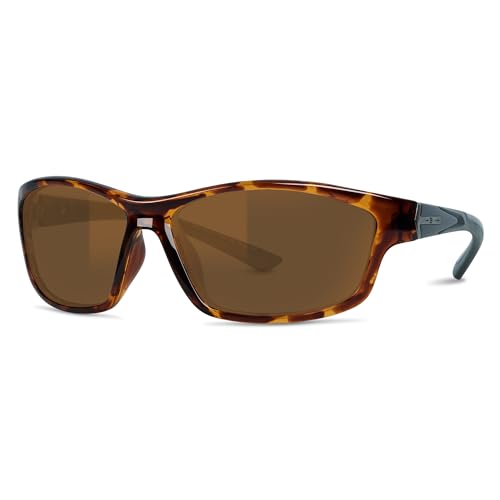 Image of BNUS Polarized Corning Glass Lens Sunglasses for Men Fishing & Driving | Durable scratch-resistant lenses, matte no-paint frame, wrap-around, great for running, cycling & all-day wear