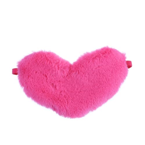 PERSELOSO 用プラッシュアイマスク ハート型 柔らかい弾性素材 睡眠時の目の疲れ軽減 まぶた保護 快適フィット 睡眠改善に