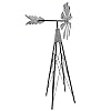 Alpine Corporation JUM368 Alpine Garden Stake Metal Wind Spinner, Bronze and Silver