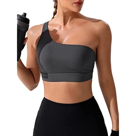 Verdusa One Shoulder Sports Bra Cover