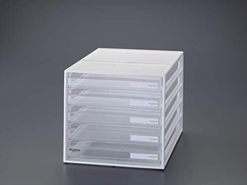 SHUTER レターケース(ホワイト) 250x340x230mm/5段 エスコ EA954JA-2