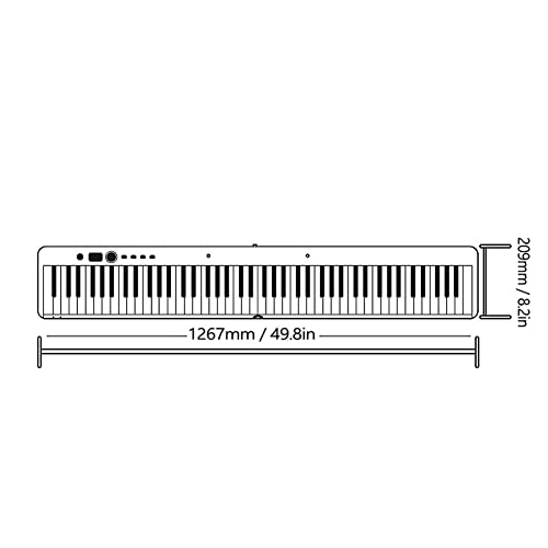 KEMNGO Piano numérique Pliable à 88 Touches avec Clavier numérique Semi-Lourd avec Support for partitions, pédale de… - Les Beatles, Paul McCartney, John Lennon, RIngo Starr, George Harrison KEMNGO Piano numérique Pliable à 88 Touches avec Clavier numérique Semi-Lourd avec Support for partitions, pédale de… – Image 8