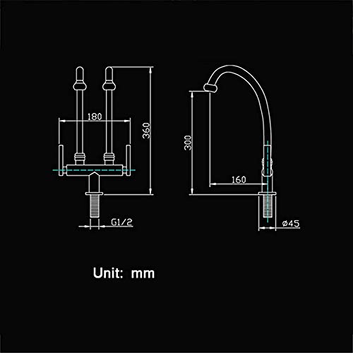 Robinets d'évier de cuisine et mitigeurs de lavabo double tête