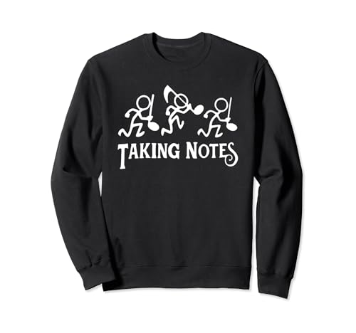 Tomando notas - Funny Stick Men Robando Notas Musicales Sudadera